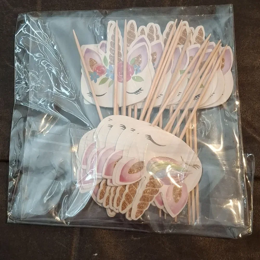 Unicorn Birthday Party Goodie Bags & Cupcake Toppers